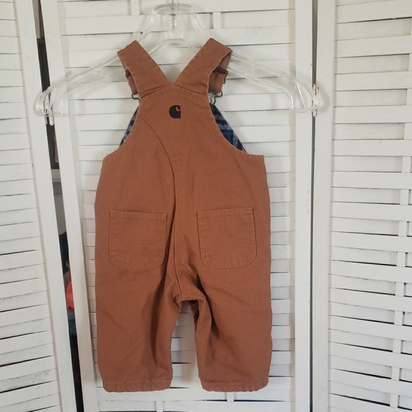 Carhartt Tan Baby  Overalls Size 6M - Picture 3 of 5